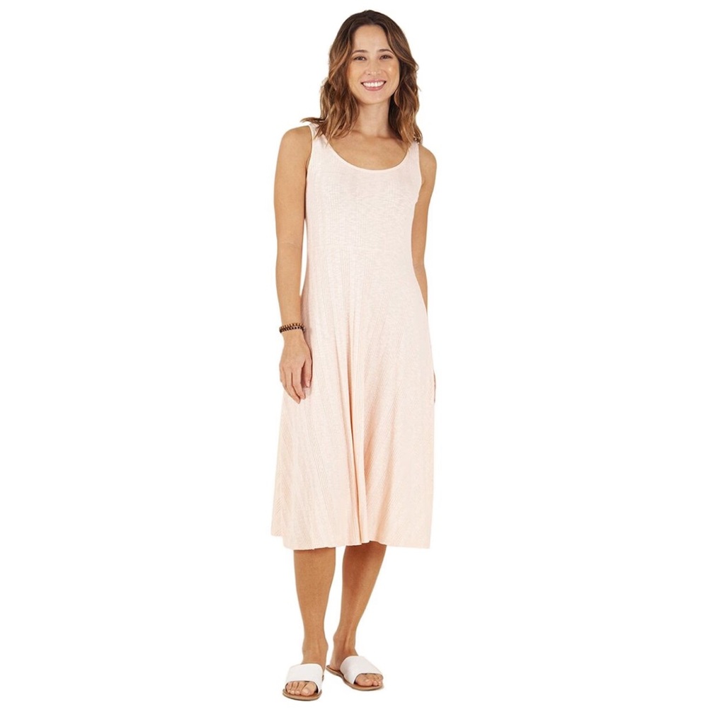 Carve Designs Venetia Light Pink Midi Dress Small